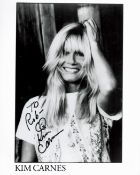 Kim Carnes signed 10x8 black and white photo dedicated. Kim Carnes (born July 20, 1945) is an