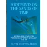 Oliver Clutton-Brock Multi Signed Book Titled Footprints on the Sands of Time. Signed on the Title
