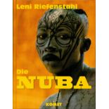 Leni Riefenstahl signed hardback book titled Die Nuba signature on colour bookplate fixed to