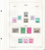 Belgium used Stamps on Hingeless Leaves from 1965 - 1967, 13 Leaves with 60 Stamps Includes Talbot