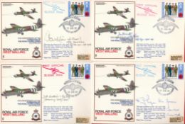 7 RAF West Malling FDC collection All signed by 298 Squadron with stamps and Postmarks. First