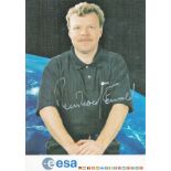 Reinhold Ewald, Member Of European Astronaut Corps Signed on European Space Agency card measuring