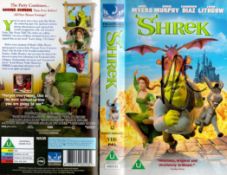 Mike Myers Handsigned Shrek VHS with Case. Handsigned on the Front Cover Sleeve in Black Marker Pen.