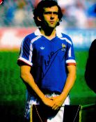 Michel Platini signed France 10x8 colour photo nick out of top corner signature not affected. Michel