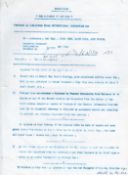 Reg Kray signed document The Epilogue of Ron Kray running script in which Reg was the Executive