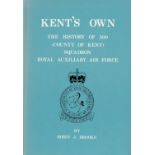 Robin J Brooks Multi Signed Book titled Kents Own- The History of 500 Squadron Signed on title