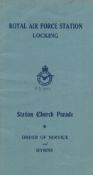 RAF Station Locking, Church Parade 21/6/41 Order of Service and Hymns Booklet. Multi signed on