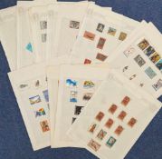 18 Album Pages with over 150 Cyprus Mint and Used Stamps, one page has used Stamps, 17 pages have