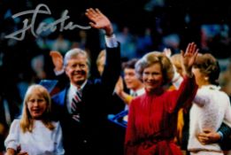 Jimmy and Rosalynn Carter signed 6x4 colour photo. James Earl Carter Jr. (born October 1, 1924) is
