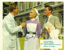 Shirley Eaton Actress Signed "Doctor At Large" 8x10 Promo Photo. Good condition. All autographs come