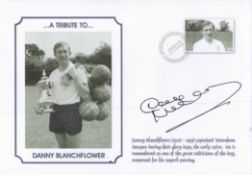 Spurs Legend Dave Mackay signed A Tribute to Danny Blanchflower commemorative FDC PM Sporting