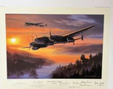 Nicolas Trudgian Multi Signed Colour 23x18. 5 Print Titled Night Hunters Of The Reich. Limited