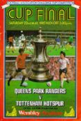 QPR Vs Tottenham Cup Final Vintage Football Programme from Saturday 22nd May 1982 at Wembley