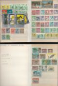 2 x Pocket sized Stamp Albums, made in West Germany approx 7 x 4 with 4 hardback pages and 6 rows
