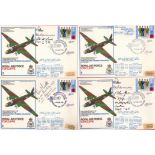 7 RAF Topcliffe FDC collection all Signed by 150th squadron members, with stamps and postmarks. S.