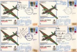 7 RAF Topcliffe FDC collection all Signed by 150th squadron members, with stamps and postmarks. S.