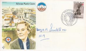 Mary Lindell OBE Signed Reseau Marie Claire FDC. RAFES SC 31. Lindell was an English woman, a