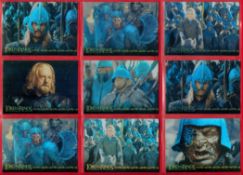 Collection of 16 Prismatic Foil Lord Of The Rings Topps Cards. Quiet Unusual collection. Good