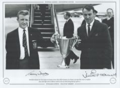 Jimmy Greaves and Terry Dyson 16x12 handsigned, Black and white photo, Autographed Editions, Limited