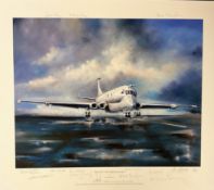 Aviation Artist Jon Westwood Multi Signed colour 19x17 Print Titled Nimros The Mighty Hunter.