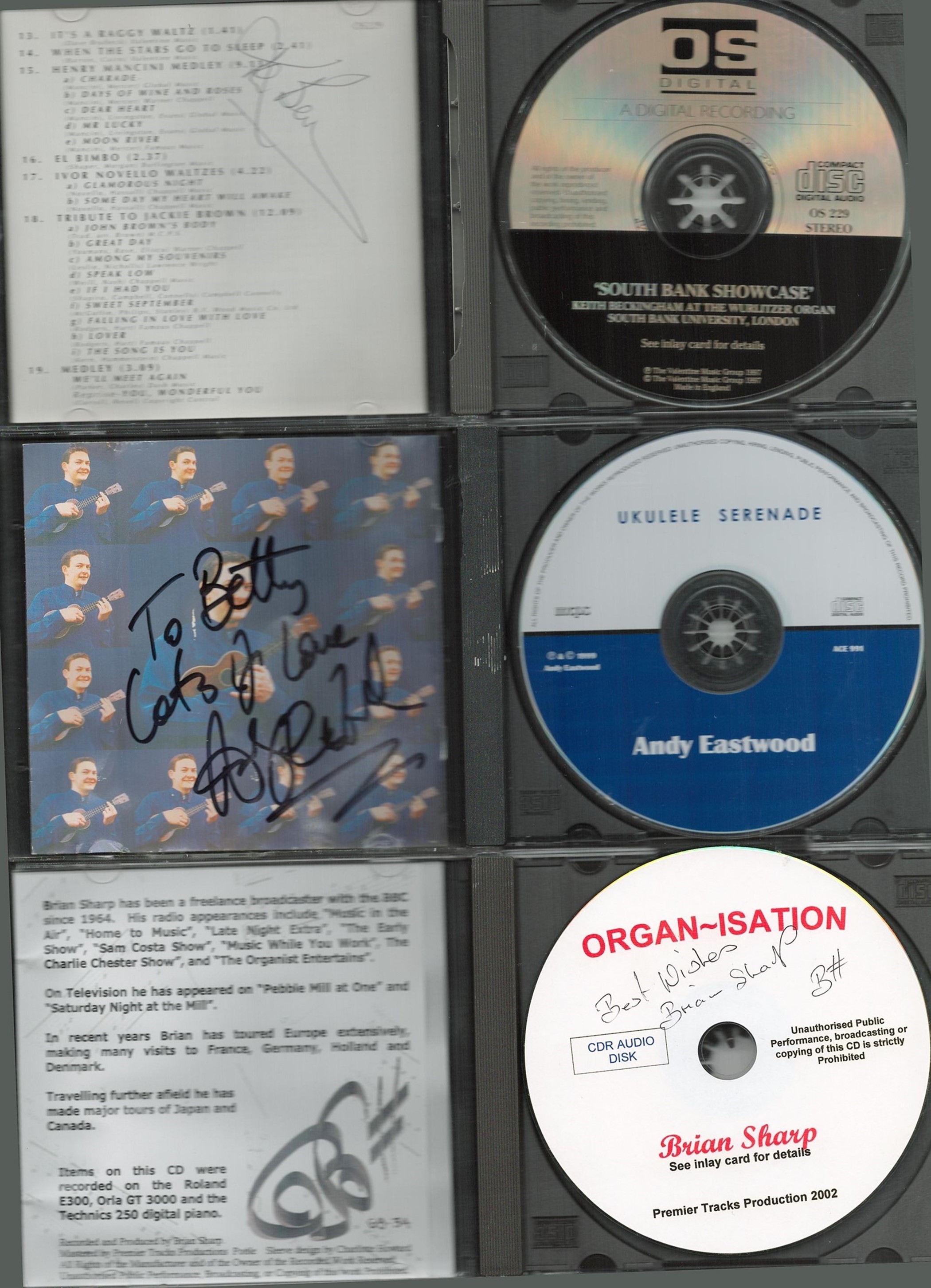 5 Signed CDs, A mixture of Organ and Orchestral Music, Including Keith Beckingham at the Wurlitzer - Image 2 of 2