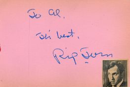 Rip Torn signed 6x4 album page. lmore Rual Rip Torn Jr. (February 6, 1931 - July 9, 2019) was an