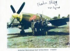 WW2 US fighter ace Charles Schiff 382 Sqn Staplehurst signed 6 x 5 colour photo. Photo shows