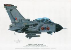 David Robertson OC 617 Sqdn Signed Panavia Tornado GR8. Mk1B 16x12 Colour Print. From an original