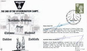 WW2. The End Of Extermination Camps January 1945 FDC (JS 50/45/2) signed by Paul Halter ( Member