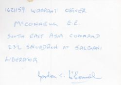 RAF WW2 W/O Gordon McConnell 232 Squadron South East Asia Command RAF Salbani 1945 flying