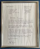 Adolf Galland Printed Signature on Typed Letter dated 21. 12. 90. Content includes meeting his