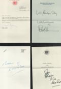 Signature collection featuring compliments slips and ALS signed by- Lt Gen David House, Len