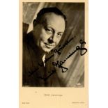 Emil Jannings signed 6x4 sepia vintage photo. Good condition. All autographs come with a Certificate