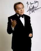 Jackie Mason signed 12x8 colour photo dedicated. Good condition. All autographs come with a