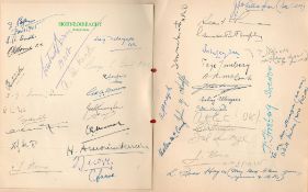 Multi Signed WW2 Menu Dublin March 1946. Over 40 fantastic signatures, some may be rare. Used