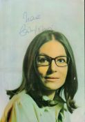 Nana Mouskouri Signed 1972 Tour Brochure. Good condition. All autographs come with a Certificate