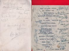 Collection of 5 Multi Signed WW2 Menus and Festival programme. From 1942-1947. RAF Christmas menu