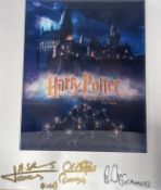 Harry Potter Multi Signed 10x8 colour hologram picture from Sorcerers Stone. Set in plastic sleeve