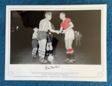 Bill Foulkes 16x12 handsigned colour, black and white photo Autographed Editions, Limited Edition.