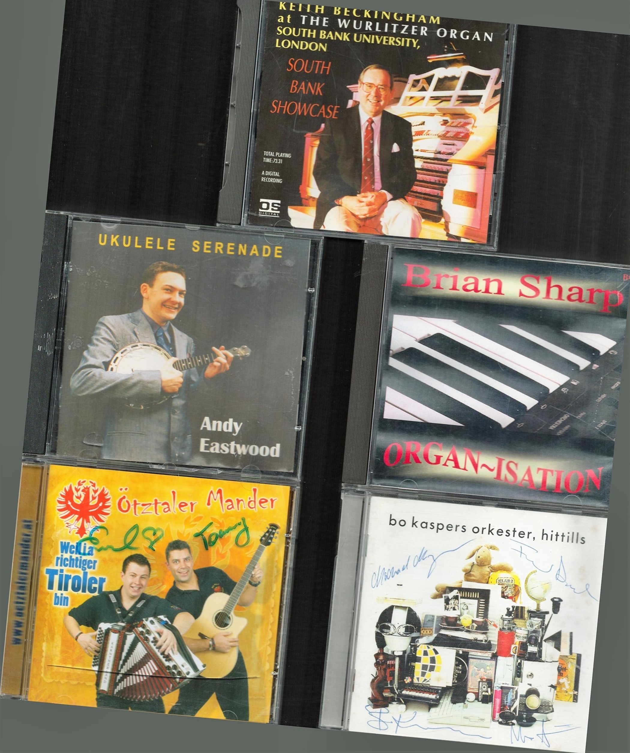 5 Signed CDs, A mixture of Organ and Orchestral Music, Including Keith Beckingham at the Wurlitzer
