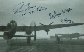 Wing Officer Ron Brown of 219 and 75 squadrons and Reg Payne of 50 squadron signed 7x5 Lancaster