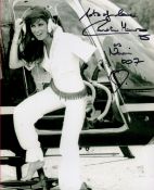 Caroline Munro signed James Bond The Spy Who Loved Me 10x8 black and white photo. Good condition.