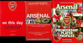 Arsenal Collection of 4 factual books, One Signed. 1) Arsenal by Alex Flynn- The Making Of a