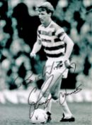 Tommy Burns signed 8x6 Celtic black and white photo. Thomas Burns (16 December 1956 - 15 May 2008)