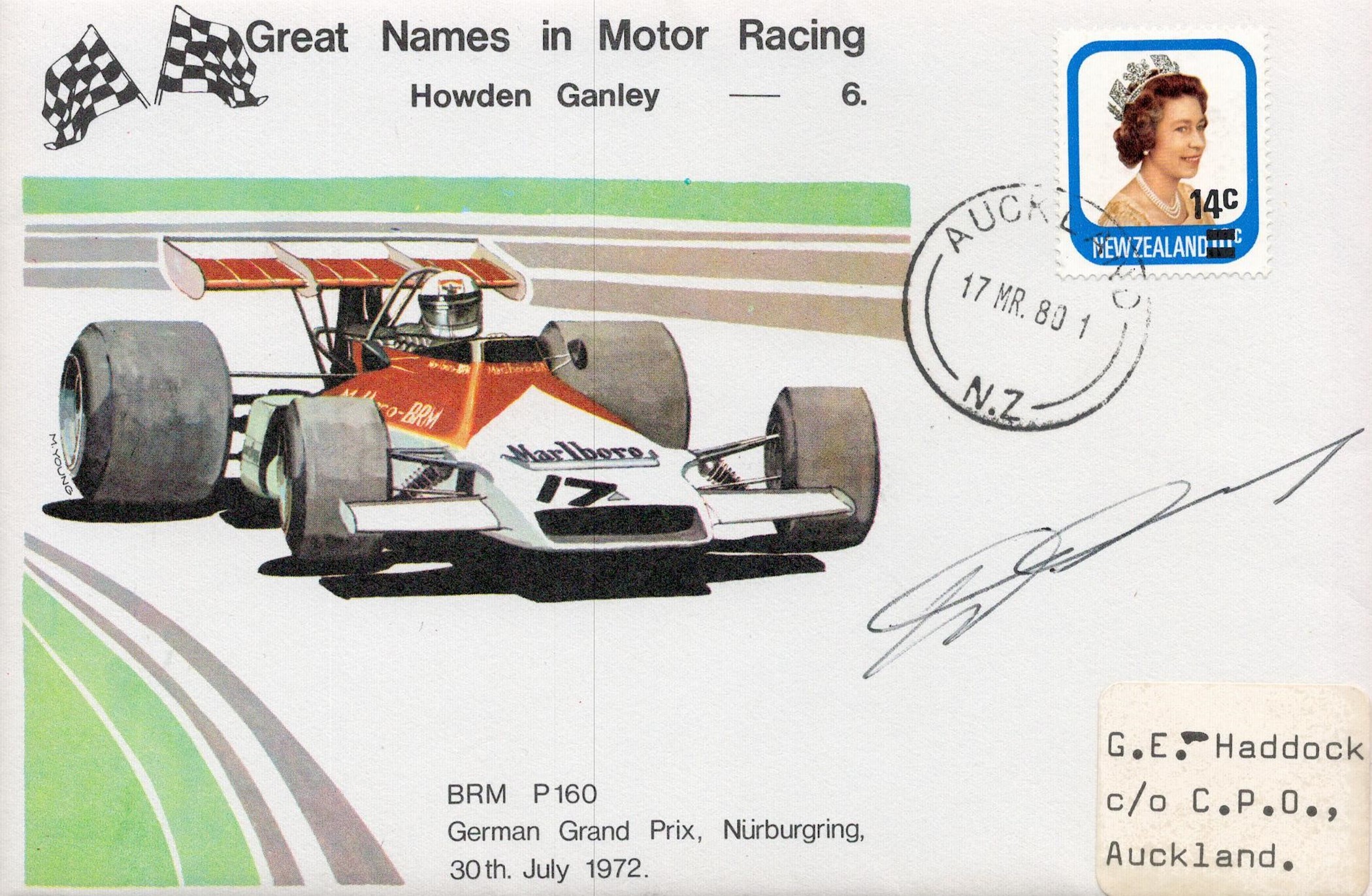 Howden Ganley Signed Grand Prix First Day Cover. Good condition. All autographs come with a