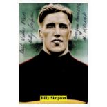Billy Simpson signed 6x4 colour post card photo. William J. Simpson (12 December 1929 - 27 January