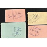 Marty Wilde and Wildcats signed on four vintage autograph album pages. Good condition. All