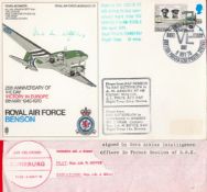 Vera Atkins WW2 resistance leader signed RAF Benson cover front. The original cover has been split