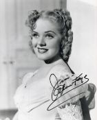 Alice Faye signed 10x8 black and white photo tiny ink loss hence start price. Good condition. All