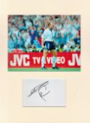 Football Stuart Pearce 16x12 overall England Euro 96 mounted signature piece includes signed album
